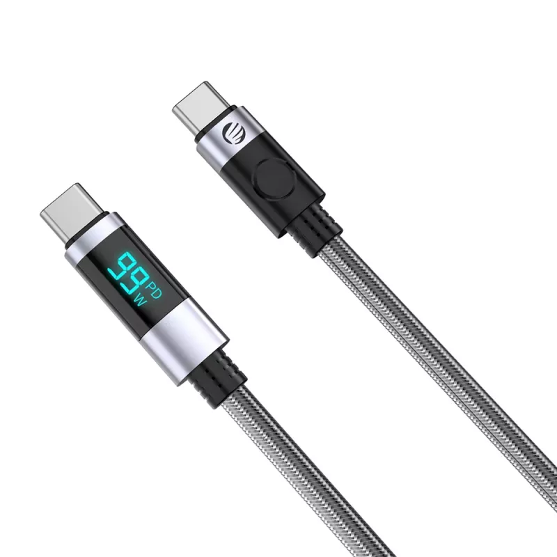 ORICO LDC2C USB-C į USB-C PD 100W laidas su LED galios indikatoriumi, 480 Mbps, 3 m, juodas