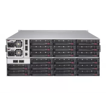 Supermicro CSE-847E2C-R1K23JBOD 4U 44 lizdų JBOD saugyklos korpusas (SAS3/SATA3, 1230W redundantinis, juodas)