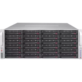Supermicro CSE-847E2C-R1K23JBOD 4U 44 lizdų JBOD saugyklos korpusas (SAS3/SATA3, 1230W redundantinis, juodas)