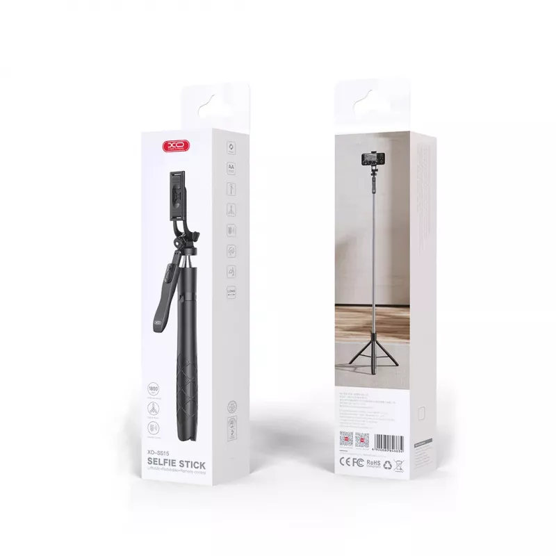XO SS15 Bluetooth asmenukių lazdelė-trikojis, 180 cm, juoda