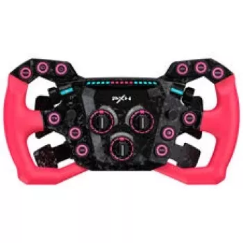 PXN WTL GT ONE Racing Wheel Pink Edition - 900° Force Feedback, dviejų variklių vibracija, 3 pedalų komplektas, 6 pavarų perjungiklis, PC/PS4/Xbox One/Switch