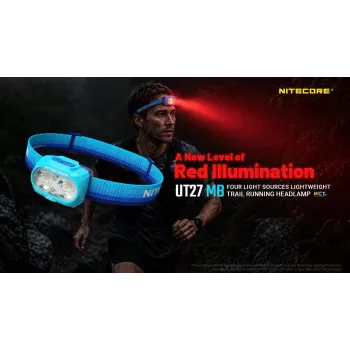 Nitecore UT27 MB 800 liumenų dviejų šviesos pluoštų žibintuvėlis su raudona šviesa