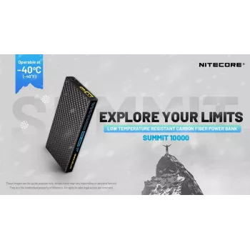 Nitecore Summit 10000 mAh 38,5W Power Bank juoda