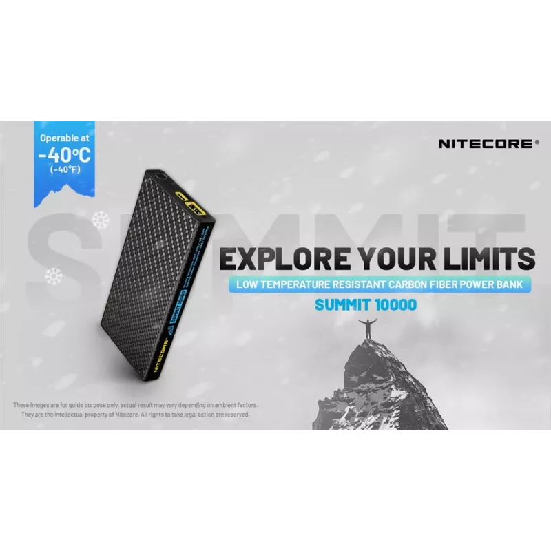 Nitecore Summit 10000 mAh 38,5W Power Bank juoda