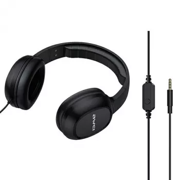 AWEI GM-6 Ausinės žaidimams su mikrofonu, laidinės, 3,5 mm lizdas, 40 mm tvarkyklės, juodos
