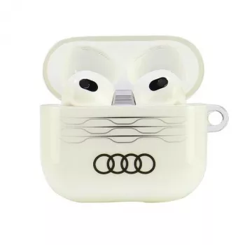Audi IML Geometric Pattern AirPods 3 dėklas baltas AU-IMLAP3-A6/D3-WE
