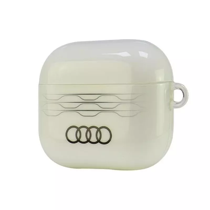 Audi IML Geometric Pattern AirPods 3 dėklas baltas AU-IMLAP3-A6/D3-WE