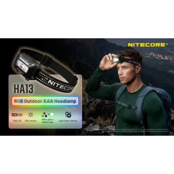 NITECORE HA13 (2026) RGB priekinė lempa 350lm