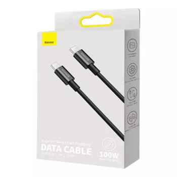 Baseus CATYS-C01 USB-C į USB-C 100W PD greitojo įkrovimo laidas, 2 m, juodas