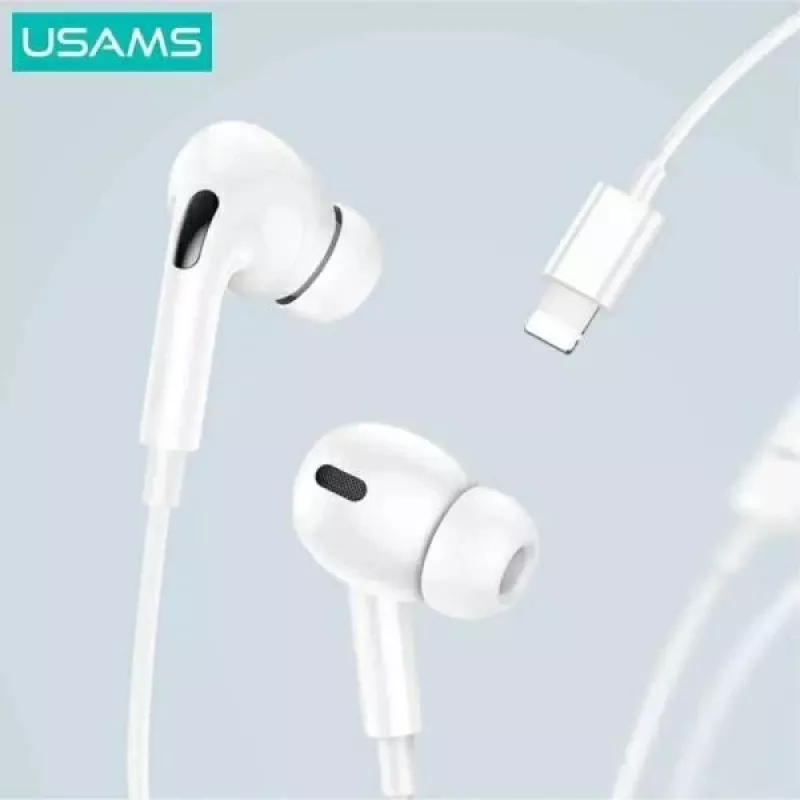 USAMS EP-41 MAX Lightning įdedami stereo ausinių komplektas baltas