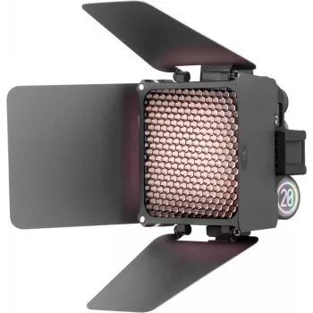 Zhiyun M20 Combo 20W dviejų spalvų LED vaizdo šviesos rinkinys su RGB, mini trikojis, difuzorius, grotelės, barndoors
