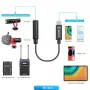 BOYA BY-K4 3,5 mm TRS jungtis į USB-C adapterio laidas mikrofonams (6 cm, juodas)