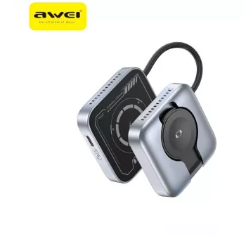 AWEI W35 3-in-1 belaidžio įkrovimo stotelė 15W pilka