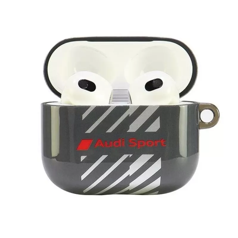 Audi IML Sport AirPods 3 dėklas juodas AUS-IMLAP3-RSQ/D1-BK