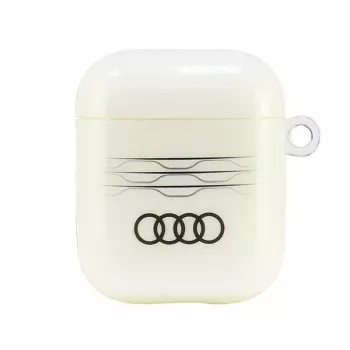 Audi IML geometrinio rašto AirPods 1/2 dėklas baltas AU-IMLAP-A6/D3-WE