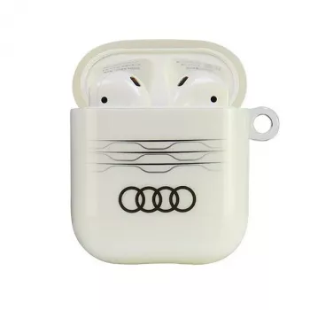 Audi IML geometrinio rašto AirPods 1/2 dėklas baltas AU-IMLAP-A6/D3-WE