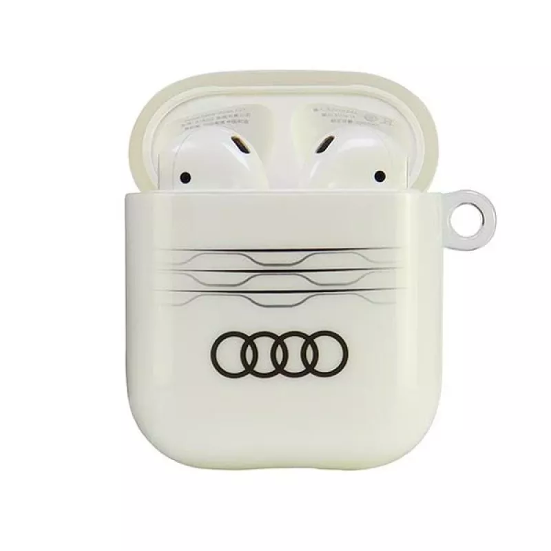 Audi IML geometrinio rašto AirPods 1/2 dėklas baltas AU-IMLAP-A6/D3-WE