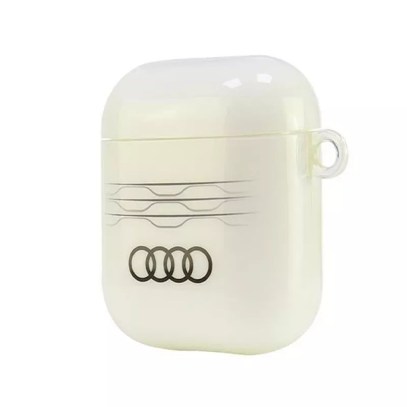Audi IML geometrinio rašto AirPods 1/2 dėklas baltas AU-IMLAP-A6/D3-WE