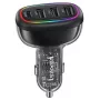 USAMS C34 48W PD greitas automobilinis kroviklis su 1x USB-C ir 3x USB-A - juodas