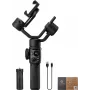 Zhiyun Smooth 5S AI išmaniojo telefono gimbalas su magnetiniu papildomu apšvietimu, 3 ašių stabilizatoriumi, 300g keliamoji galia, juodas