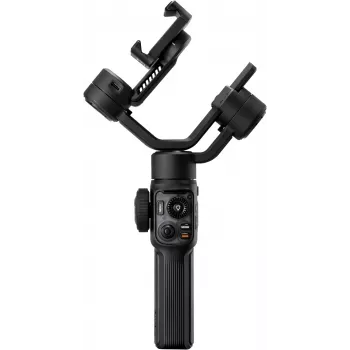 Zhiyun Smooth 5S AI išmaniojo telefono gimbalas su magnetiniu papildomu apšvietimu, 3 ašių stabilizatoriumi, 300g keliamoji galia, juodas