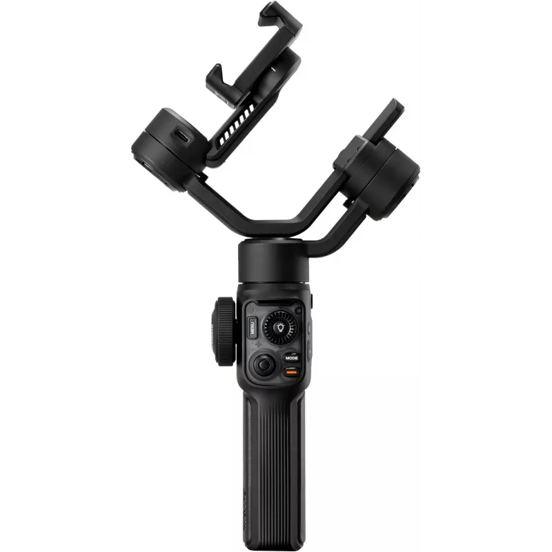 Zhiyun Smooth 5S AI išmaniojo telefono gimbalas su magnetiniu papildomu apšvietimu, 3 ašių stabilizatoriumi, 300g keliamoji galia, juodas