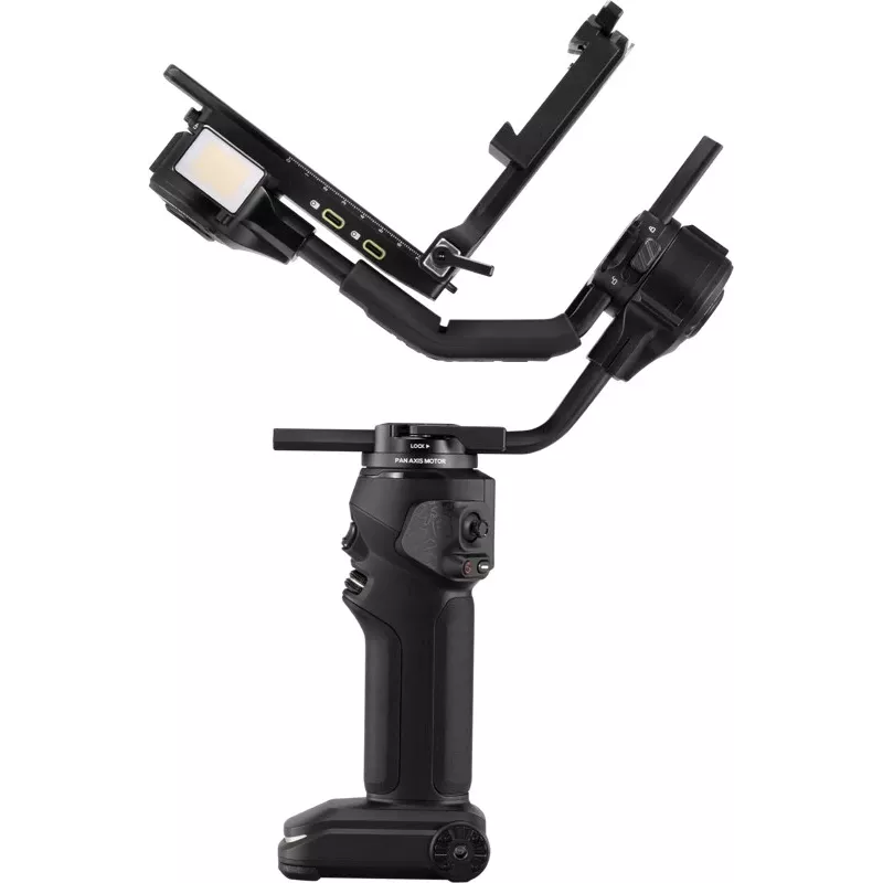 ZHIYUN CRANE 4 COMBO 3 ašių kameros gimbalas su 6 kg apkrova, 12 h baterija, jutikliniu ekranu ir apšvietimu, juodas