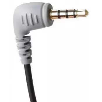 BOYA BY-CIP2 3,5 mm TRS į TRRS adapterio laidas išmaniesiems telefonams, planšetėms, nešiojamiesiems kompiuteriams - 6 cm, auksu padengtas, juodos spalvos