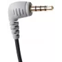 BOYA BY-CIP2 3,5 mm TRS į TRRS adapterio laidas išmaniesiems telefonams, planšetėms, nešiojamiesiems kompiuteriams - 6 cm, auksu padengtas, juodos spalvos