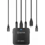 BOYA BY-DM20 dviejų kanalų skaitmeninis kondensatorinis mikrofonas su USB-C, Lightning ir USB-A jungtimis, visakryptis, 25Hz-20kHz, skirtas iOS, Android, Windows, Mac