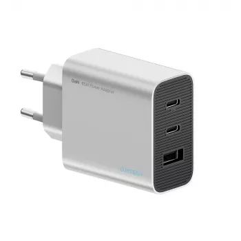 Cuktech 65W GaN sieninis įkroviklis su 2x USB-C ir 1x USB-A - pilka