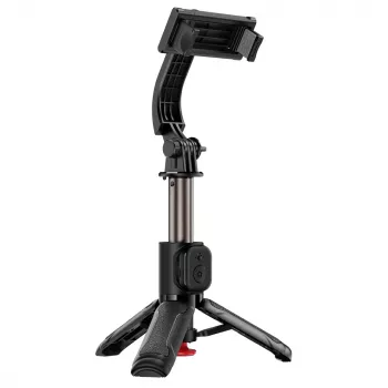 ACEFAST E42 Selfie lazdelė su automatiniu trikojžiu ir Bluetooth nuotolinio valdymo pulteliu, 63 cm, juoda