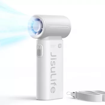 JISULIFE Life9 nešiojamas ventiliatorius 3600mAh su power bank funkcija - pilka