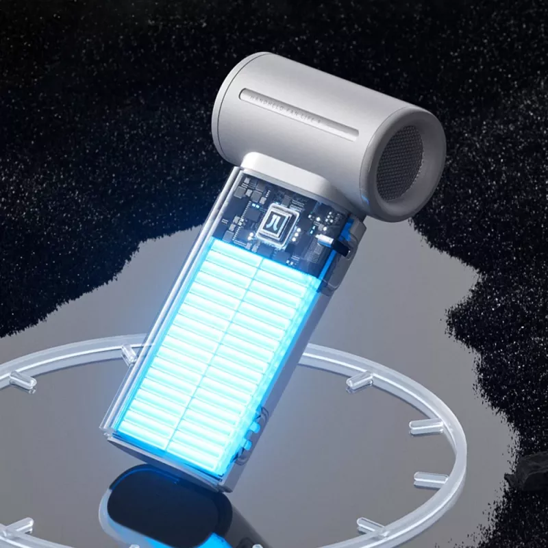 JISULIFE Life9 nešiojamas ventiliatorius 3600mAh su power bank funkcija - pilka