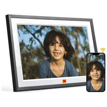 KODAK RCF-1018 10,1 colio Wi-Fi skaitmeninis nuotraukų rėmelis su IPS jutikliniu ekranu, 16GB, juodas