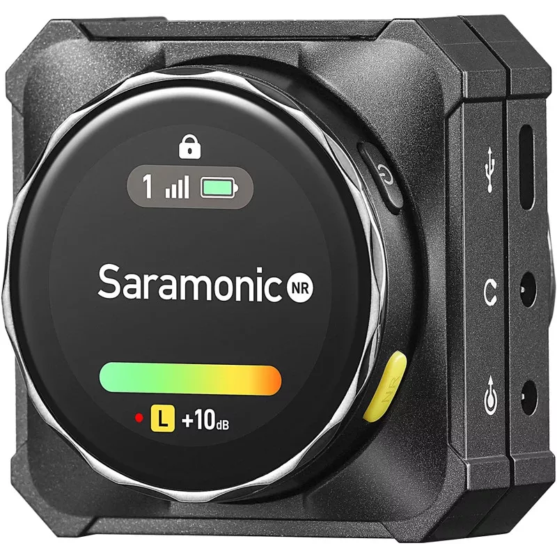 Saramonic BLINKME B2 2 asmenų belaidė mikrofonų sistema su jutikliniu ekranu, įrašymu ir įkrovimo dėklu
