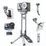 ULANZI MA37 magnetinis mini trikojis su rankena, skirtas DJI Osmo Action 6 Nano Arca-Swiss, pilka