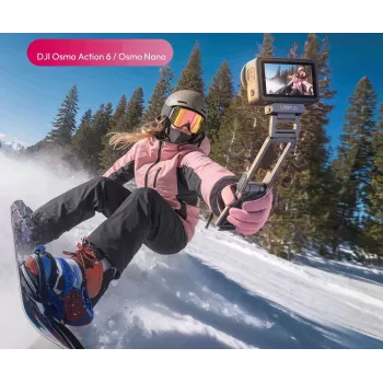 ULANZI MA37 magnetinis mini trikojis su rankena, skirtas DJI Osmo Action 6 Nano Arca-Swiss, pilka