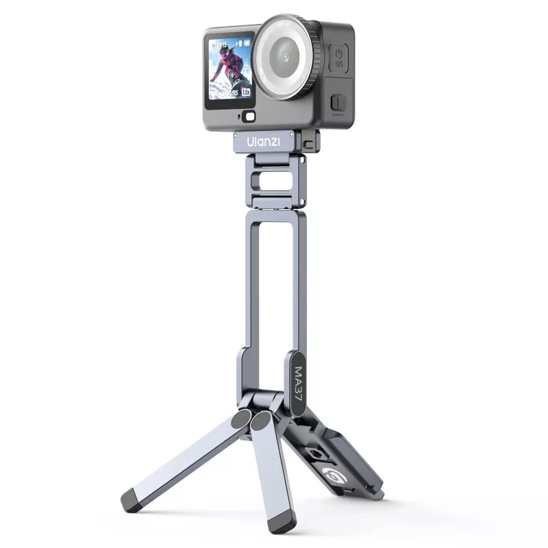 ULANZI MA37 magnetinis mini trikojis su rankena, skirtas DJI Osmo Action 6 Nano Arca-Swiss, pilka