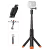 TELESIN vandeniui atsparus selfie strypas su nuotolinio valdymo pulteliu, skirtas DJI Osmo Action kameroms, 15m IPX8, ištraukiamas iki 60cm, juodas