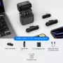 BOYA BY-V30 belaidė lavalier mikrofonų sistema USB-C įrenginiams, 2,4GHz, 50m veikimo atstumas, 9 val. baterija, triukšmo slopinimas, juoda