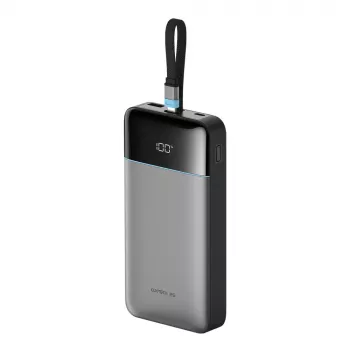 CUKTECH LPB252N 25000mAh 120W Power Bank su įmontuotu USB-C laidu, pilka