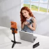ULANZI Mini Selfie Stick Tripod su Bluetooth nuotolinio valdymo pulteliu išmaniesiems telefonams, juodas