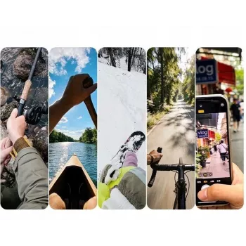 ULANZI ZJ09 Magnetinis kaklo laikiklis veiksmo kameroms - 360° sukimasis, laisvų rankų POV, lankstus silikoninis dirželis, GoPro/DJI/Insta360 suderinamas