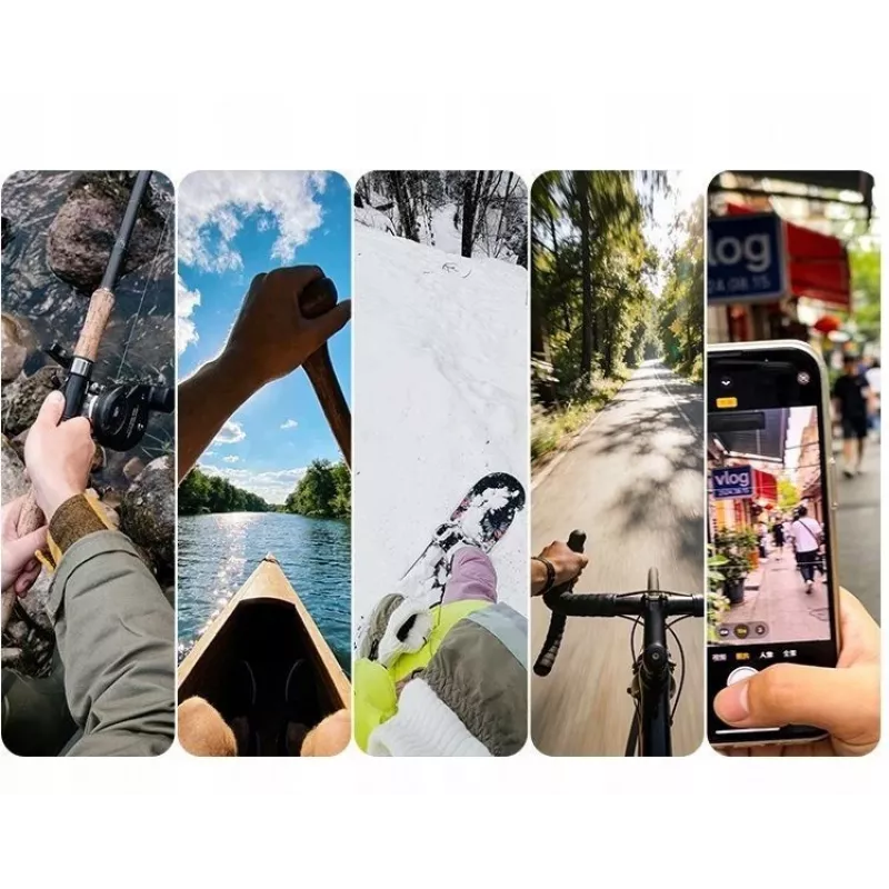 ULANZI ZJ09 Magnetinis kaklo laikiklis veiksmo kameroms - 360° sukimasis, laisvų rankų POV, lankstus silikoninis dirželis, GoPro/DJI/Insta360 suderinamas