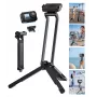 ULANZI MA70 Magnetinis mini trikojis su rankena, skirtas DJI Osmo Action 3/4/5 Pro, GoPro, Insta360, išmaniesiems telefonams - juodas