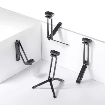 ULANZI MA70 Magnetinis mini trikojis su rankena, skirtas DJI Osmo Action 3/4/5 Pro, GoPro, Insta360, išmaniesiems telefonams - juodas
