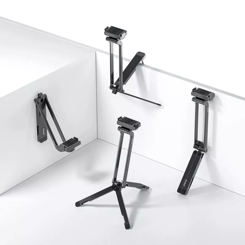 ULANZI MA70 Magnetinis mini trikojis su rankena, skirtas DJI Osmo Action 3/4/5 Pro, GoPro, Insta360, išmaniesiems telefonams - juodas