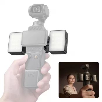 ULANZI LM06 dviguba magnetinė LED užpildymo šviesa, skirta DJI Osmo Pocket 3/4, 2500K-9000K, CRI≥95, 800mAh