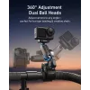TELESIN Magic Arm Clamp Mount, skirtas DJI Osmo Action 5 Pro/4/3, Osmo 360, GoPro, Insta360 – S3-HBM-14-TDJ